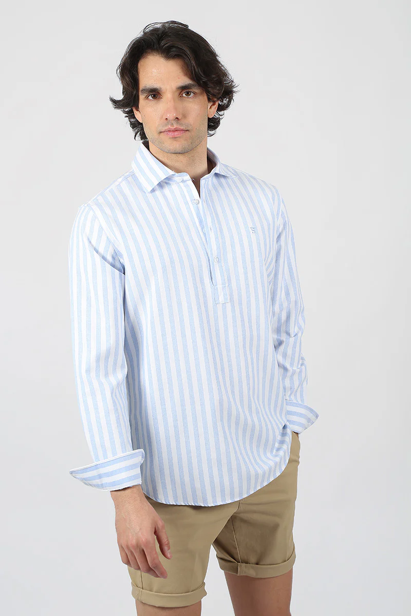 Camisa Polera Celeste - Image 4