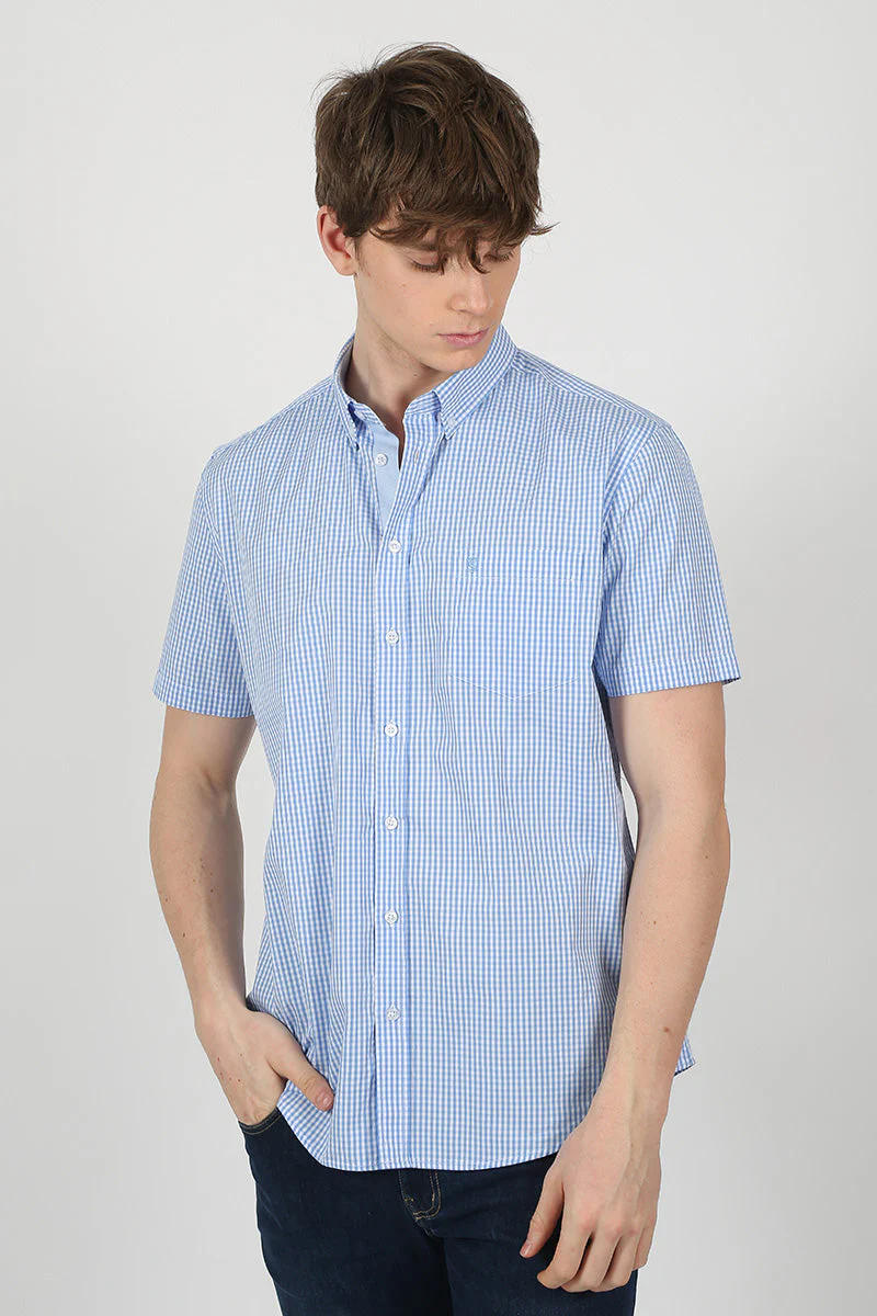 camisa manga corta celeste - Image 5