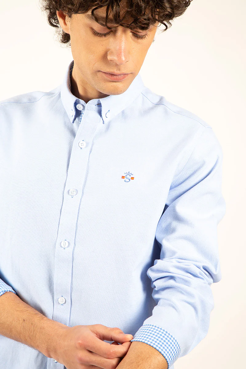 Camisa oxford celeste - Image 4