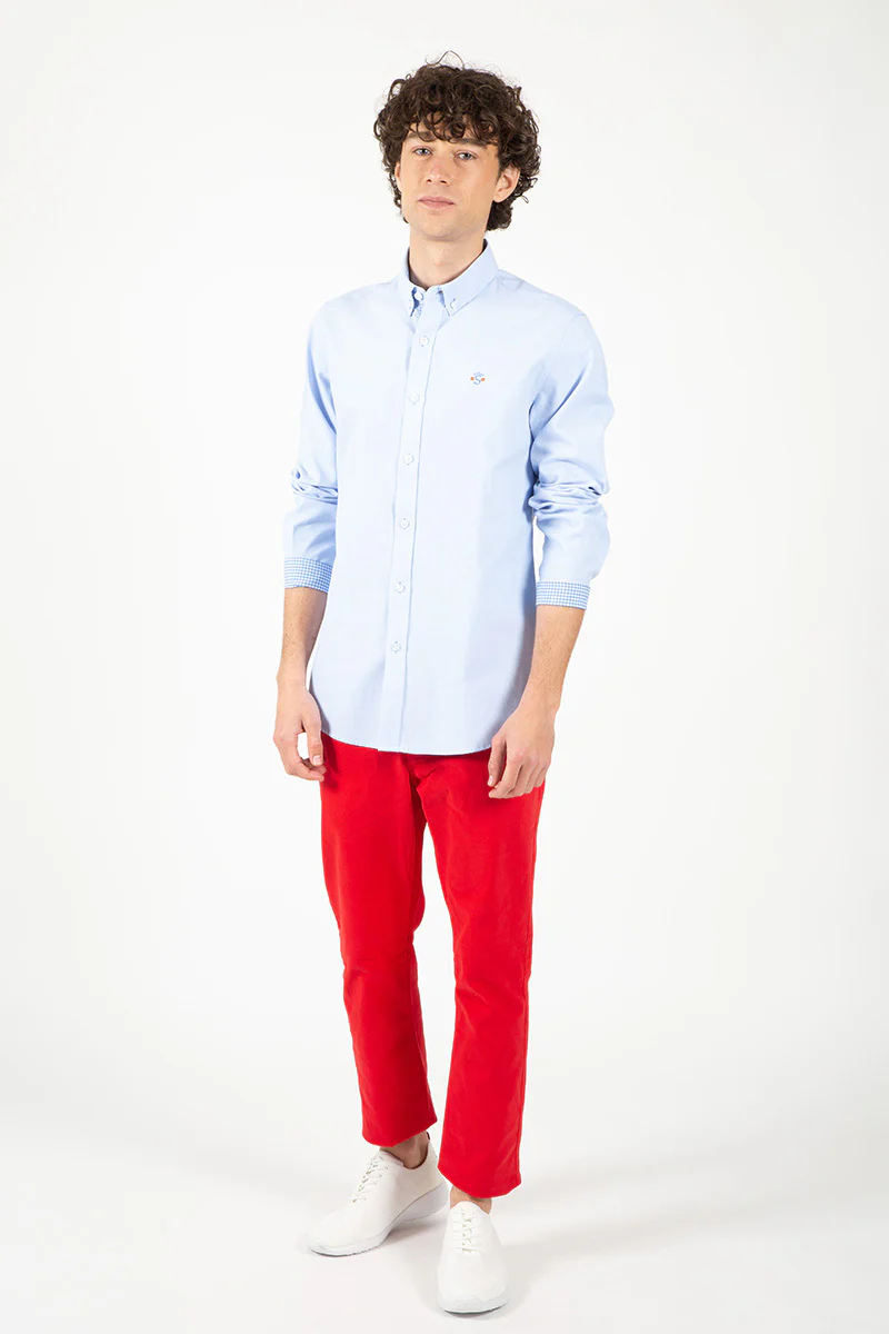 Camisa oxford celeste - Image 6