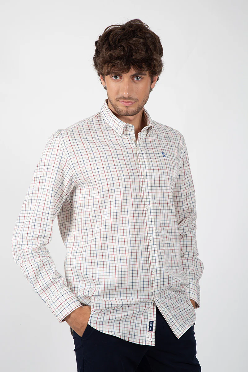 Camisa Cuadros Crudo