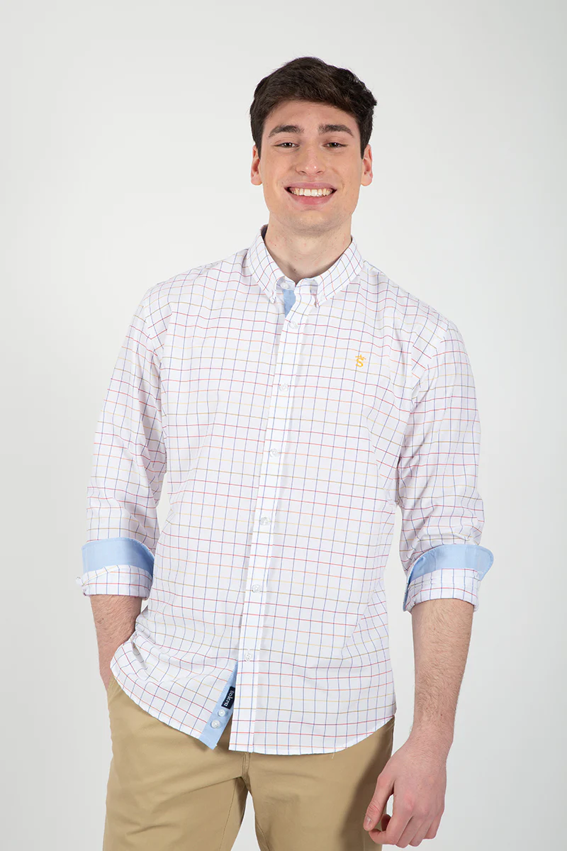 Camisa blanca cuadros - Image 4