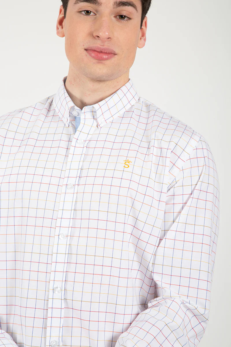 Camisa blanca cuadros - Image 5