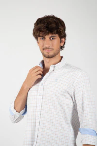 CAMISA CUADRO BEIGE - Image 3