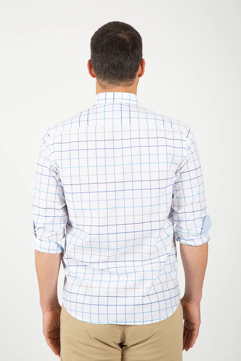 Camisa blanca cuadros - Image 2