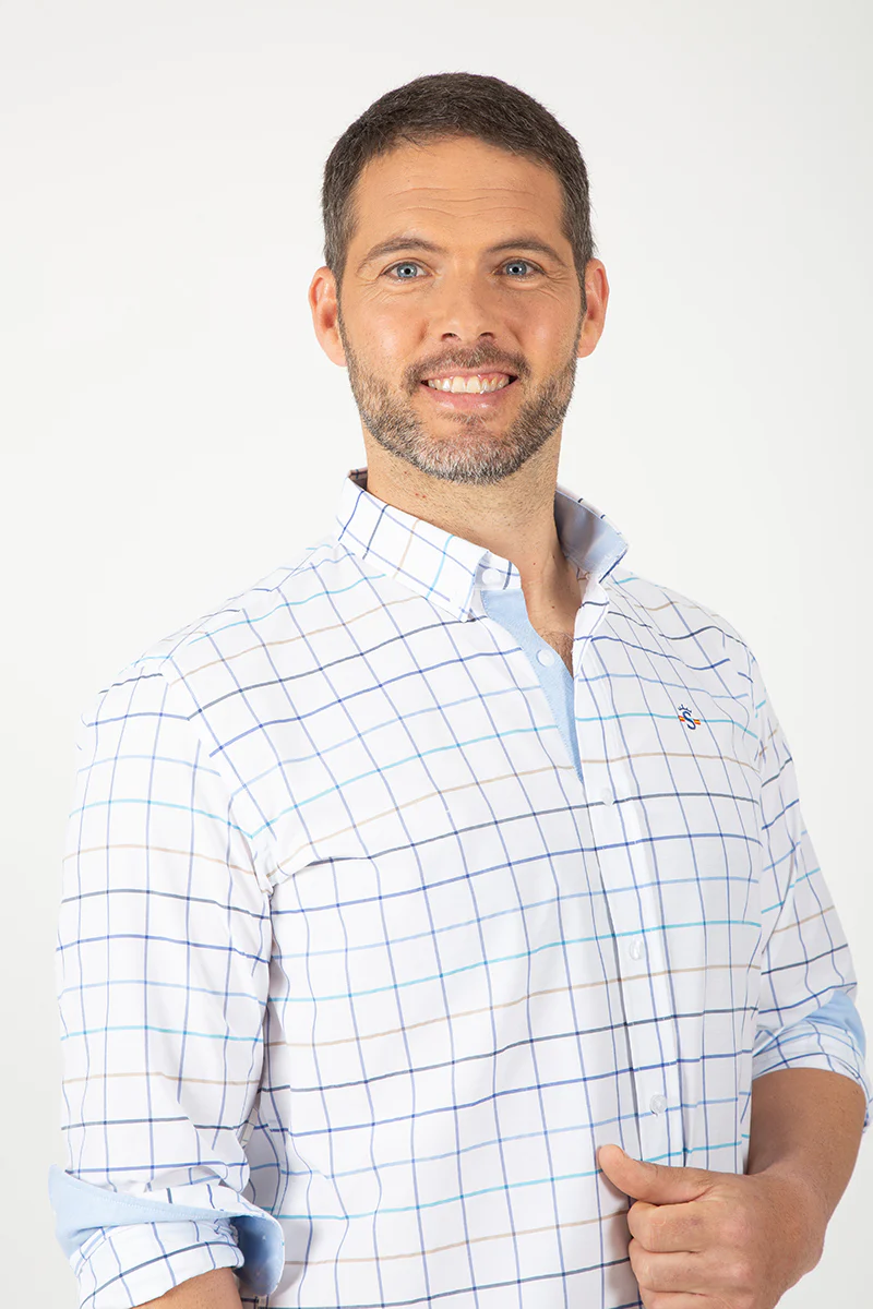 Camisa blanca cuadros - Image 3