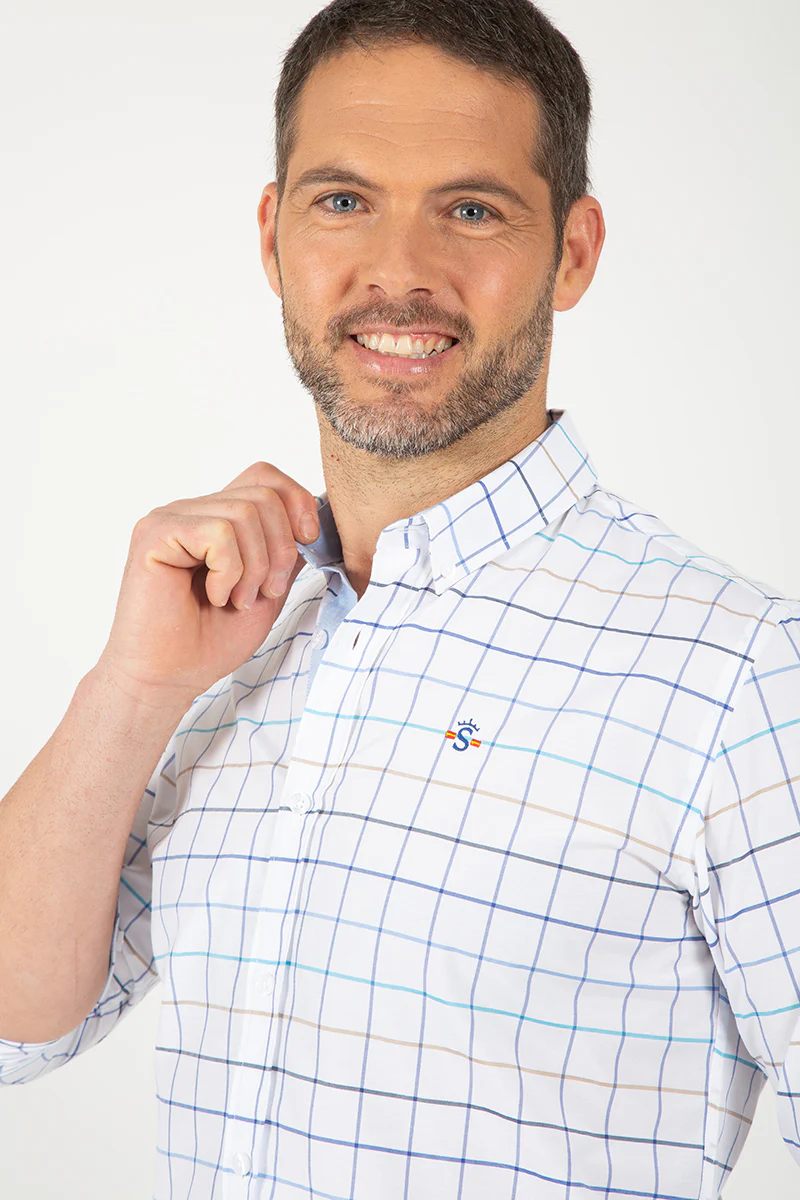 Camisa blanca cuadros - Image 5