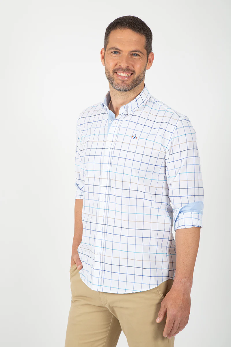 Camisa blanca cuadros - Image 6