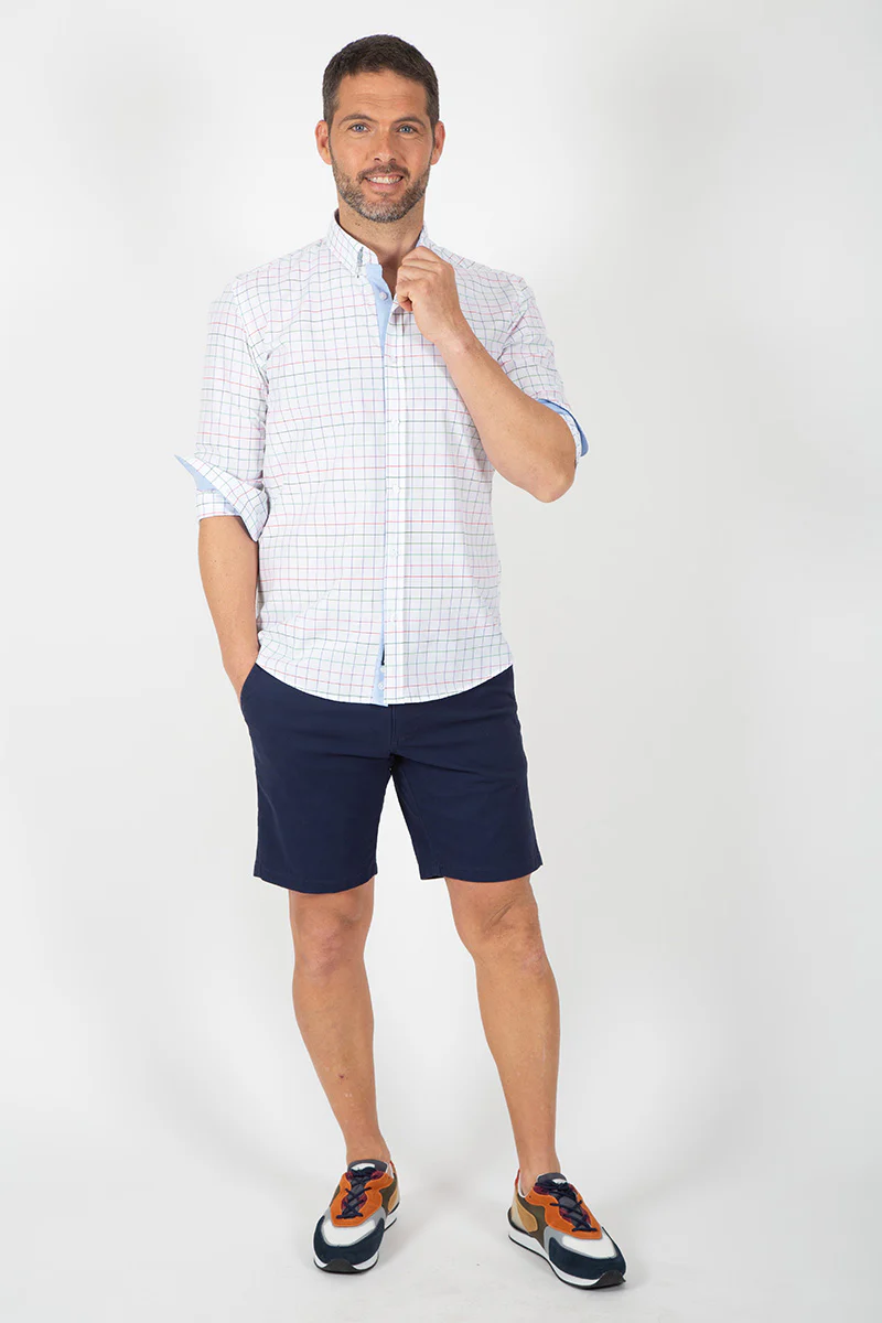 Camisa blanca cuadros - Image 4