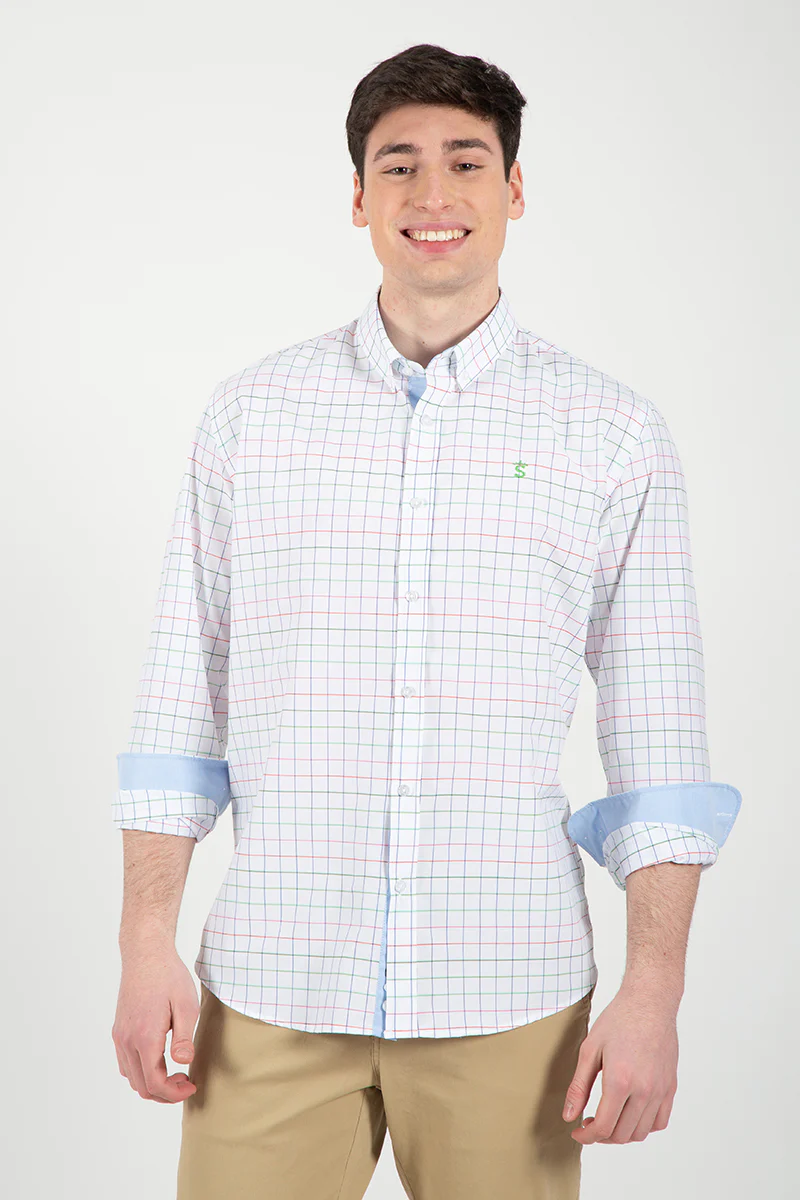 Camisa blanca cuadros - Image 5