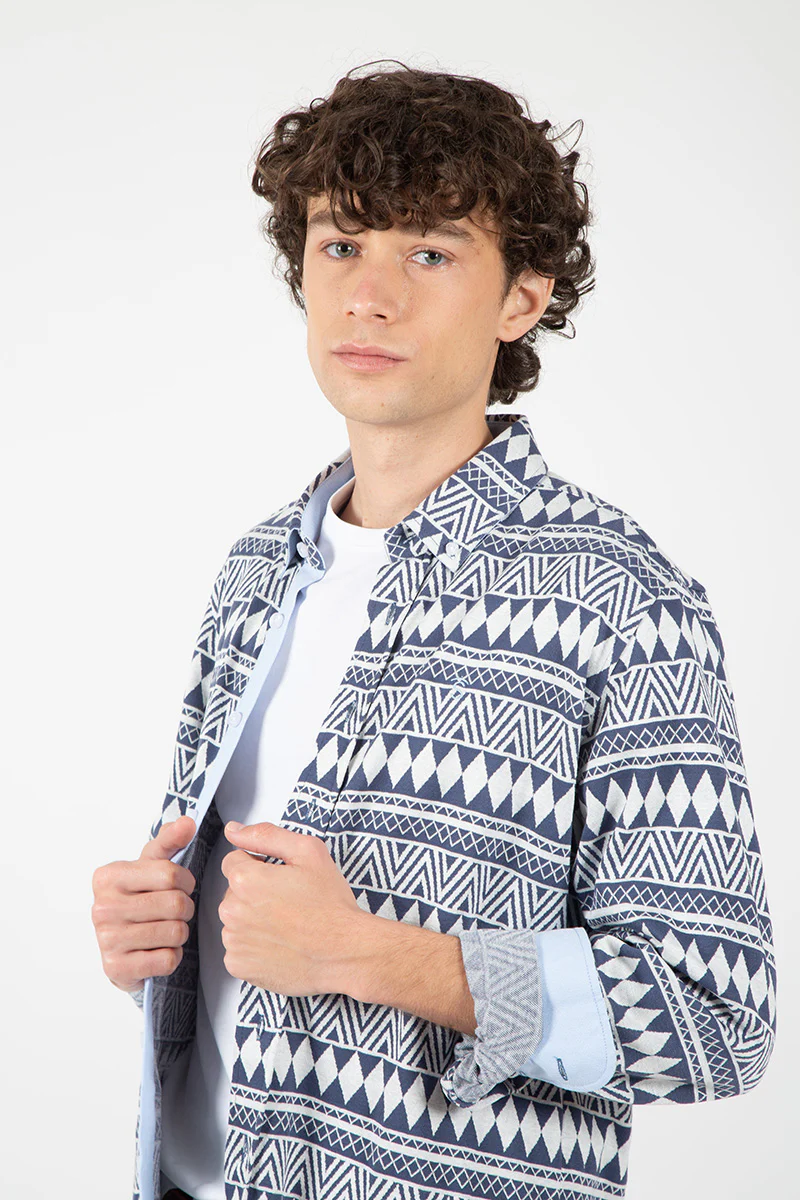 Sobrecamisa estampada etnica - Image 5