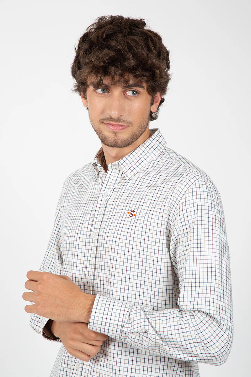 Camisa Cuadros Tonos Tostado - Image 2