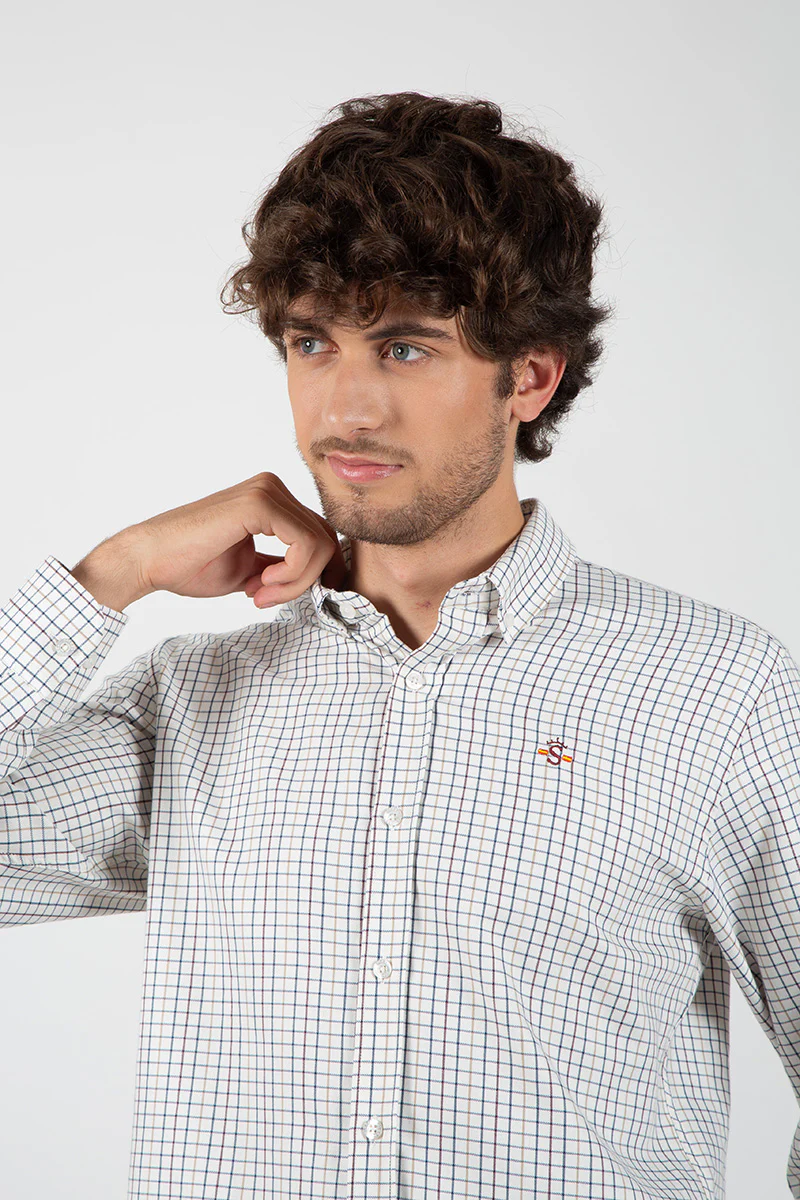 Camisa Cuadros Tonos Tostado - Image 4