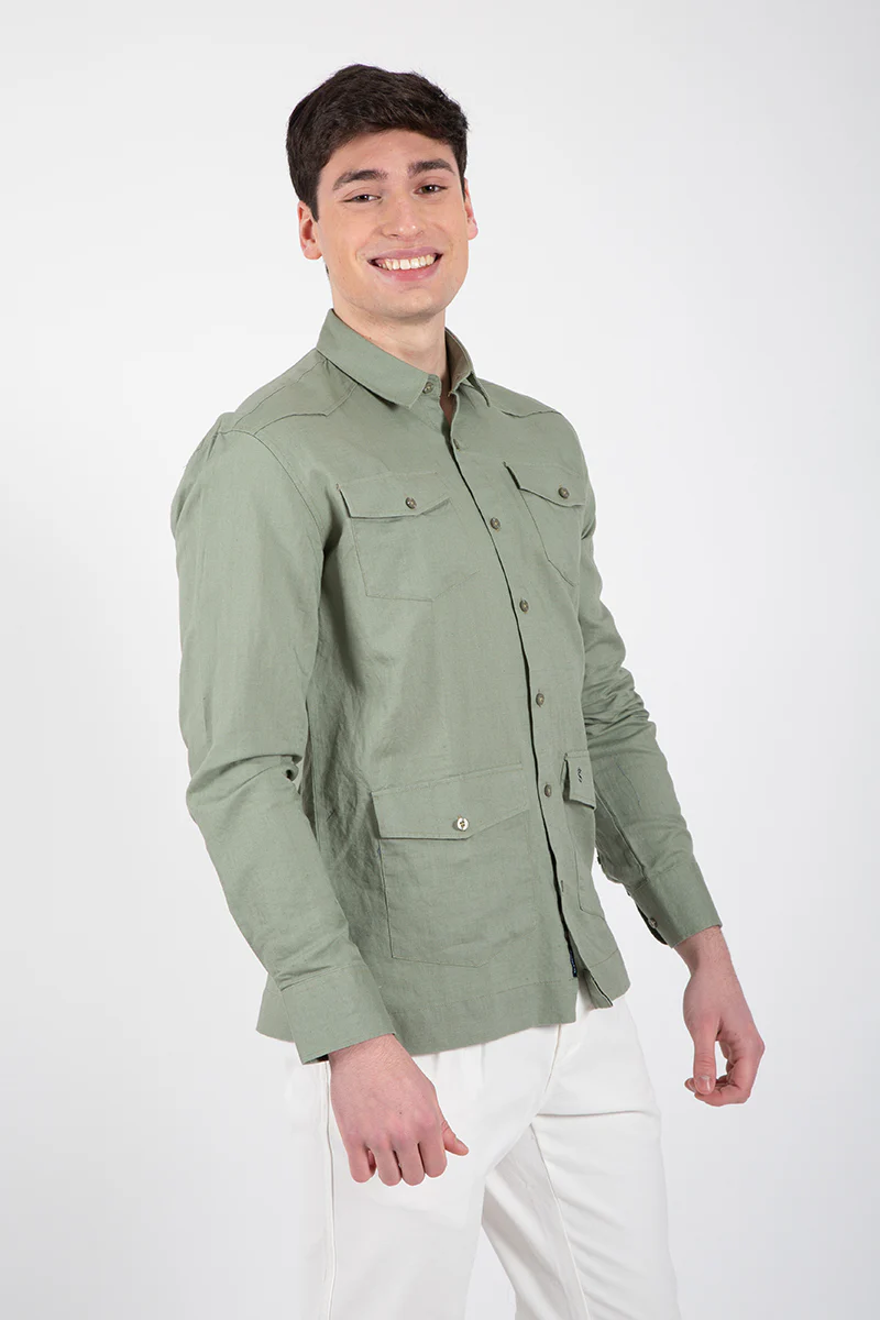 Camisa Guayabera Kaki - Image 3