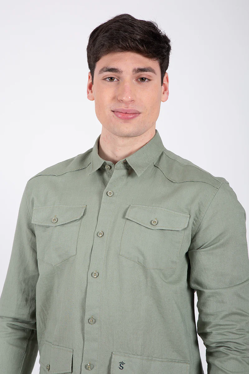 Camisa Guayabera Kaki - Image 4