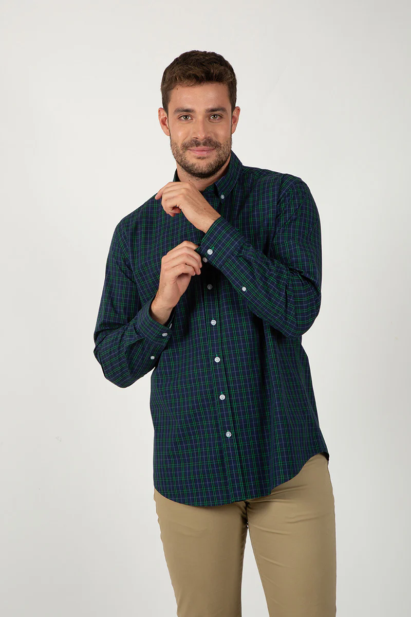 Camisa Marino y Verde