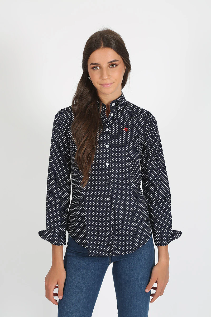 Camisa Lunares Marino