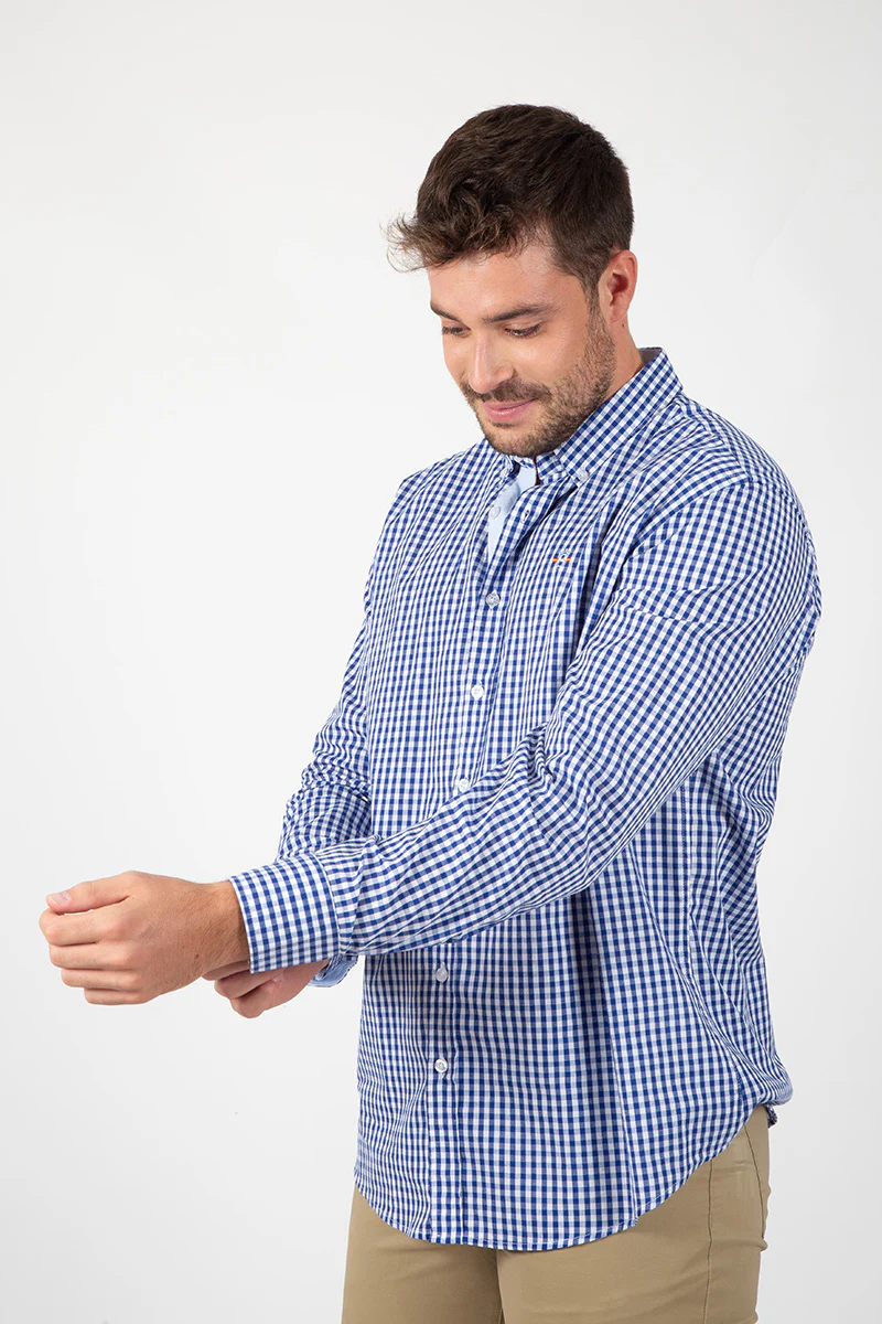 Camisa Cuadros Azul y Blanco - Image 4