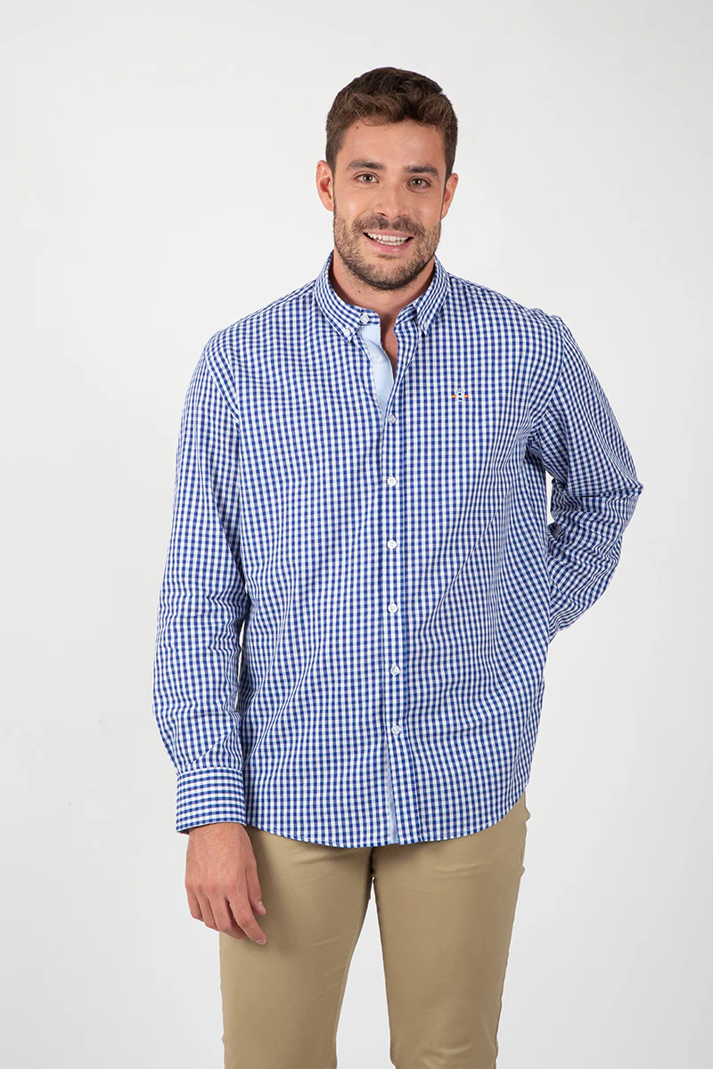 Camisa Cuadros Azul y Blanco - Image 5