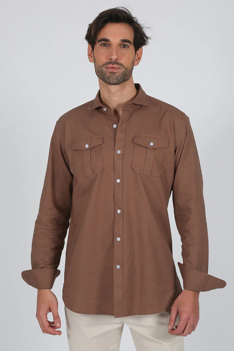 Camisa lino Marrón - Image 6