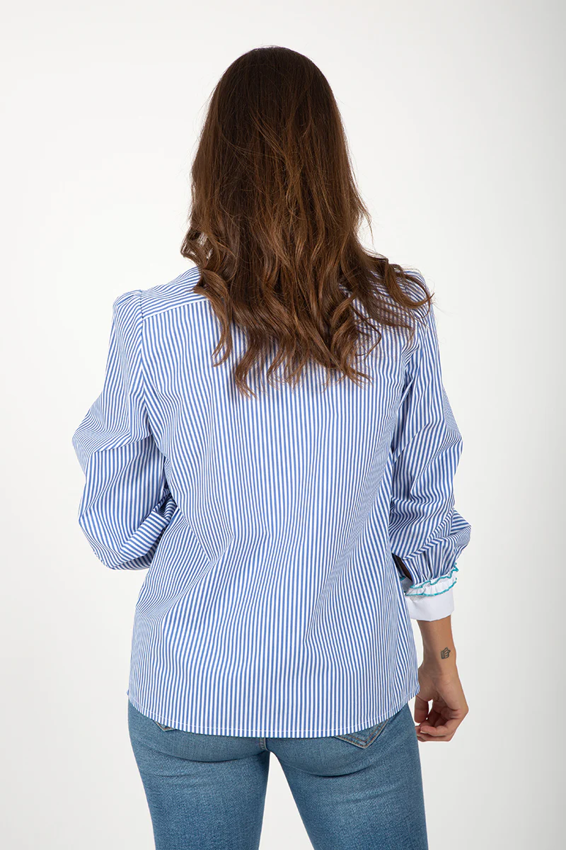 Camisa raya azul. - Image 6