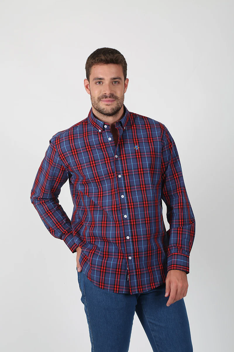 Camisa Cuadros Azul Y Rojo - Image 4