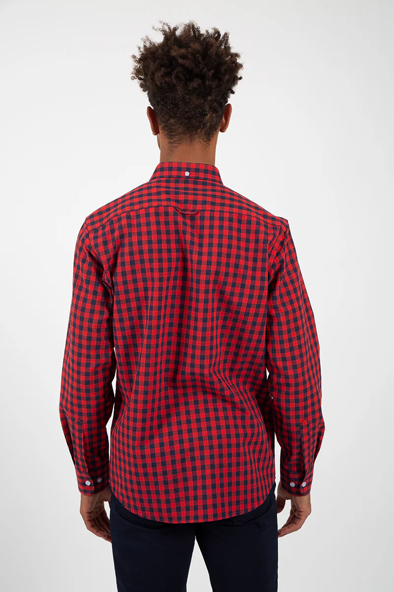 Camisa cuadro Marino  Rojo - Image 2