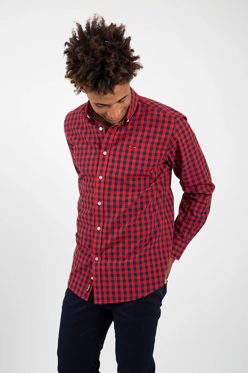 Camisa cuadro Marino  Rojo - Image 5