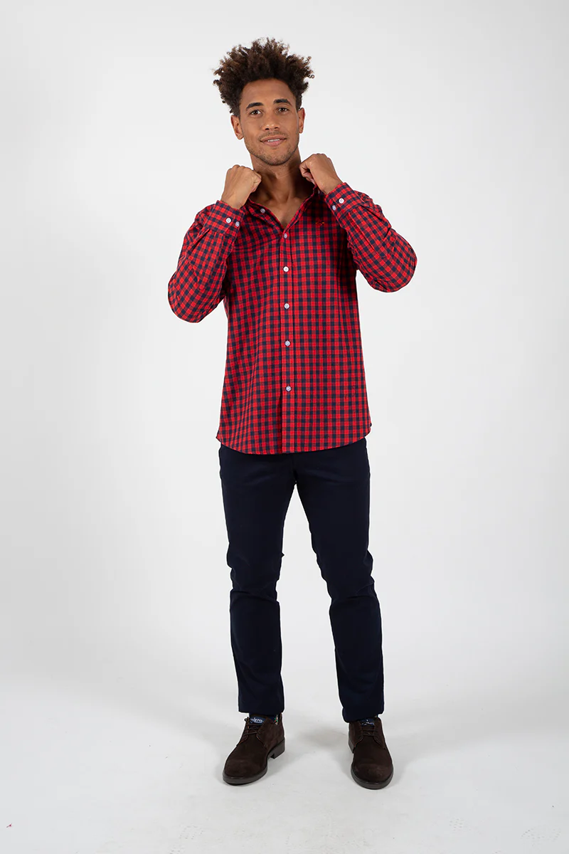 Camisa cuadro Marino  Rojo - Image 6