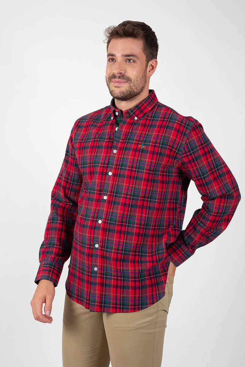Camisa Cuadros Rojo y Verde - Image 2