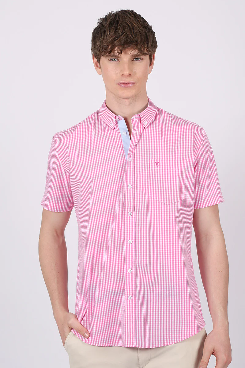 Camisa Manga Corta Rosa - Image 4