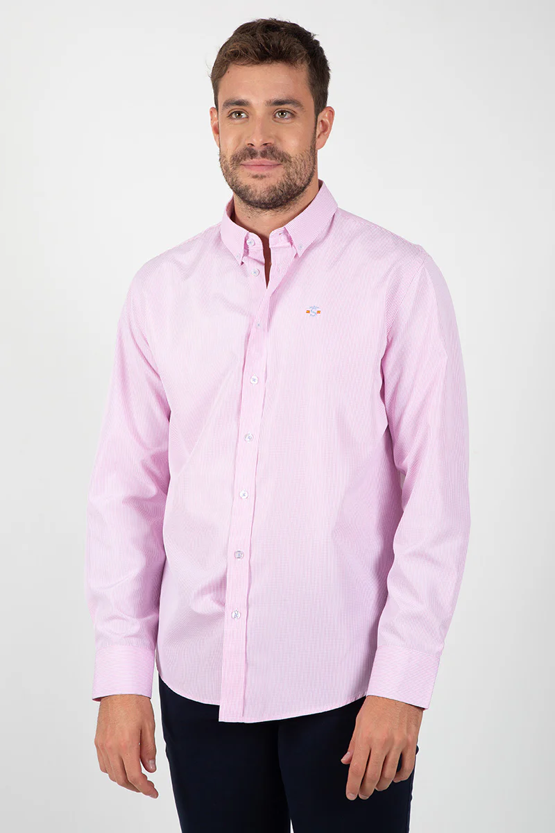 Camisa Cuadro Vichi Mini Rosa - Image 5