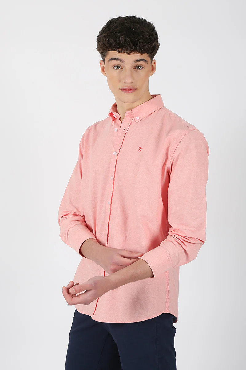 Camisa Oxford salmón