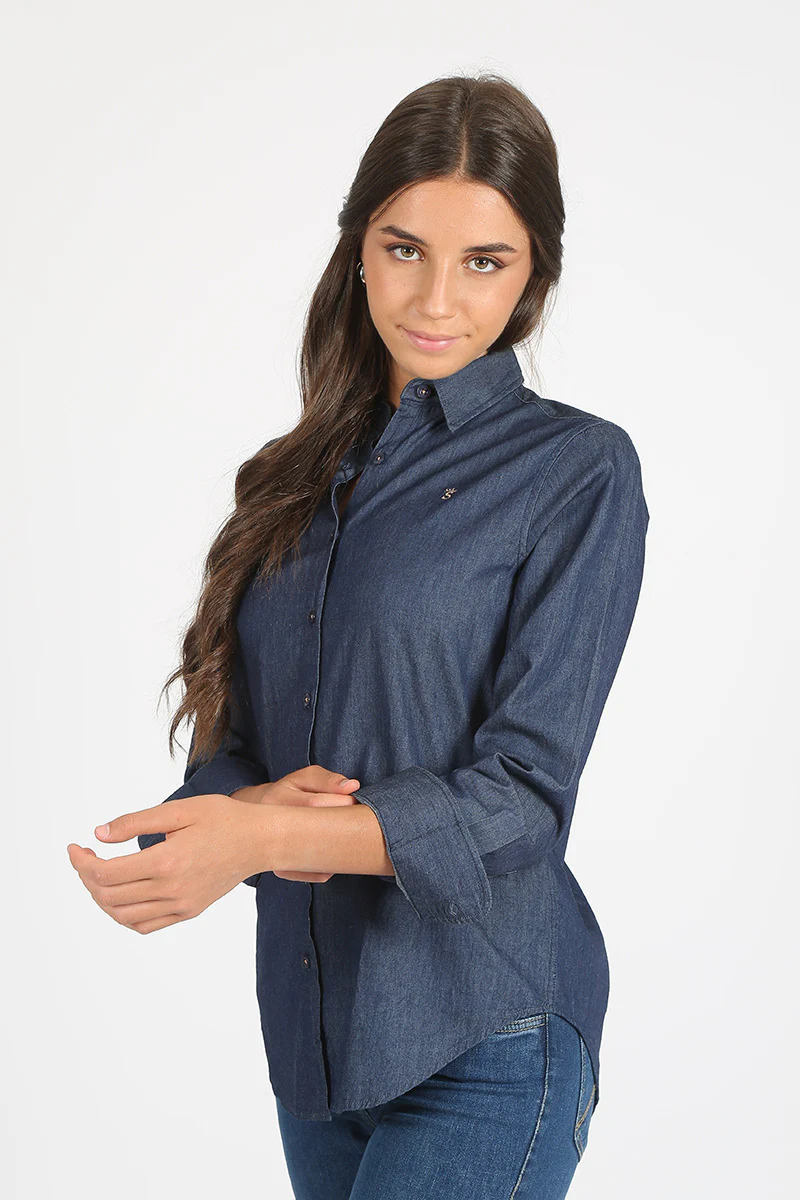 Camisa Suelta Denim Azul - Image 2
