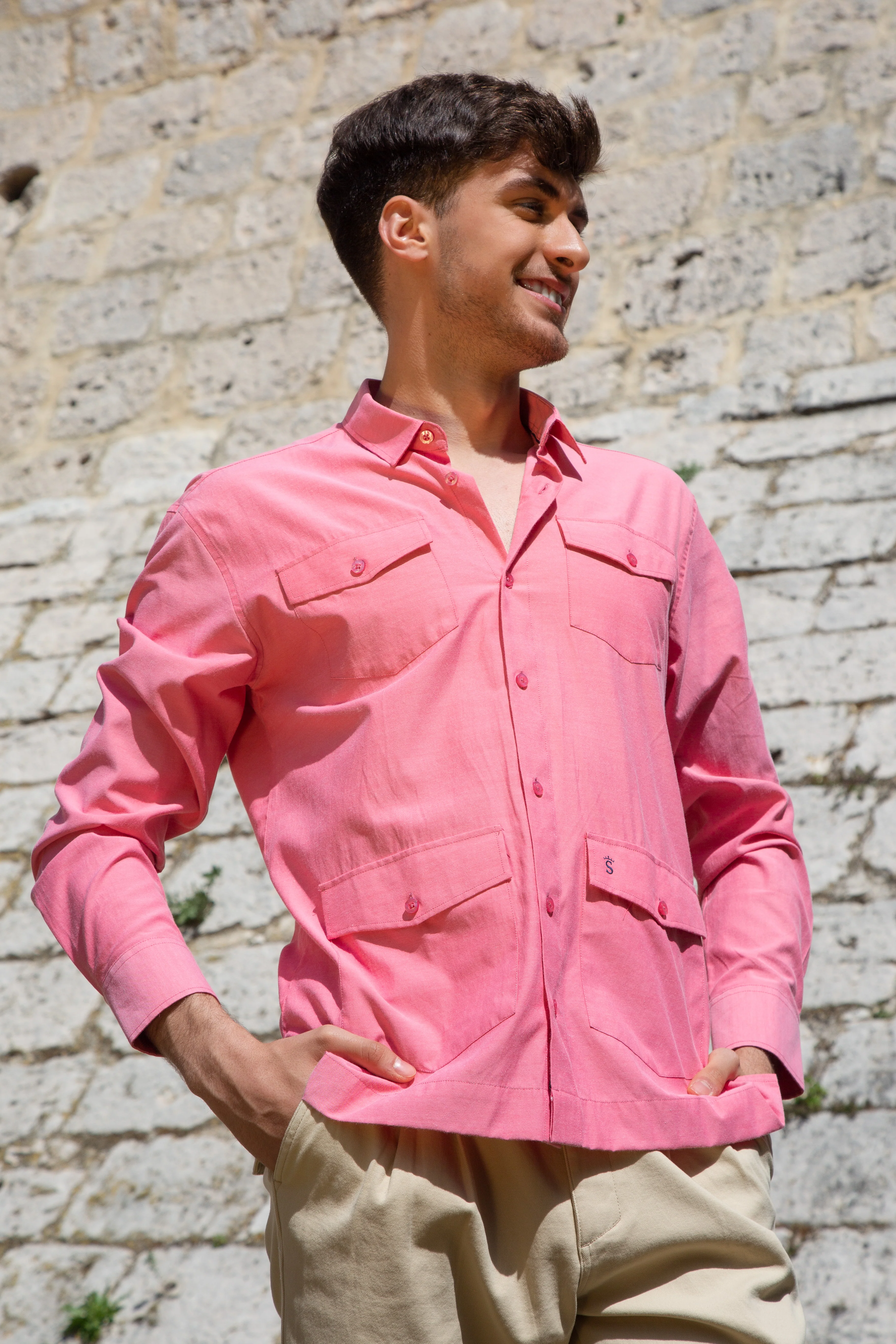 Camisa Guayabera teja