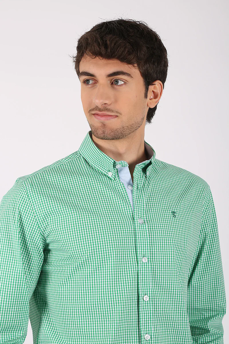 Camisa Cuadro Vichi Verde - Image 2