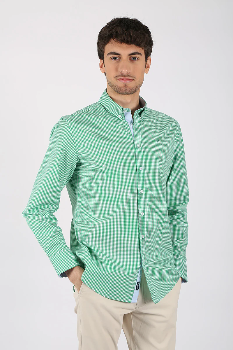 Camisa Cuadro Vichi Verde - Image 4