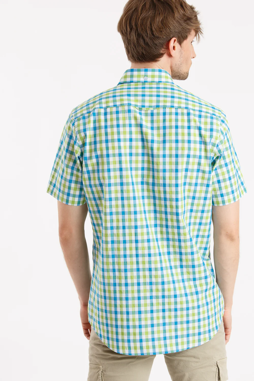 Camisa Verde Cuadros Manga Corta - Image 9