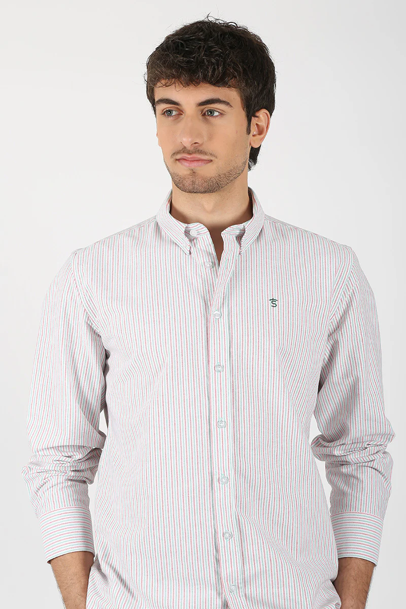 Camisa Rayas Verde y Rojo