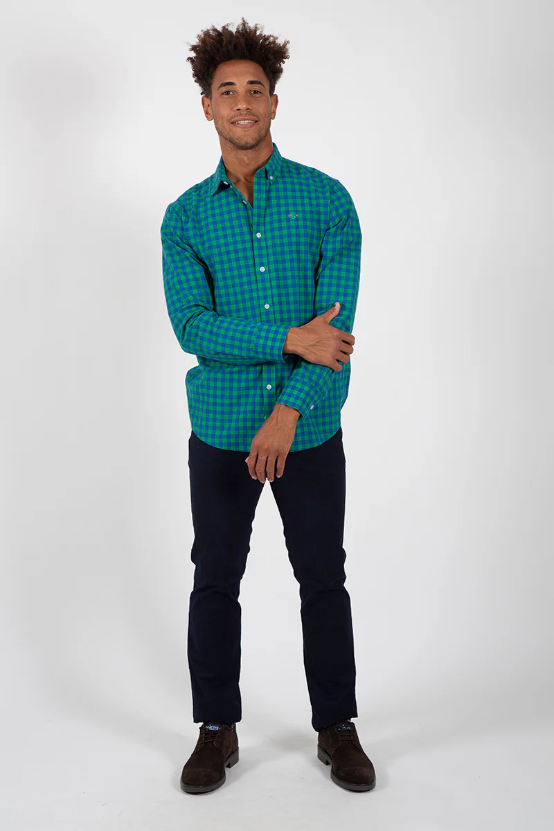 Camisa cuadro marino Verde - Image 5