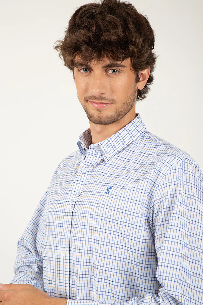 Camisa Cuadros Verdes y Azules - Image 3