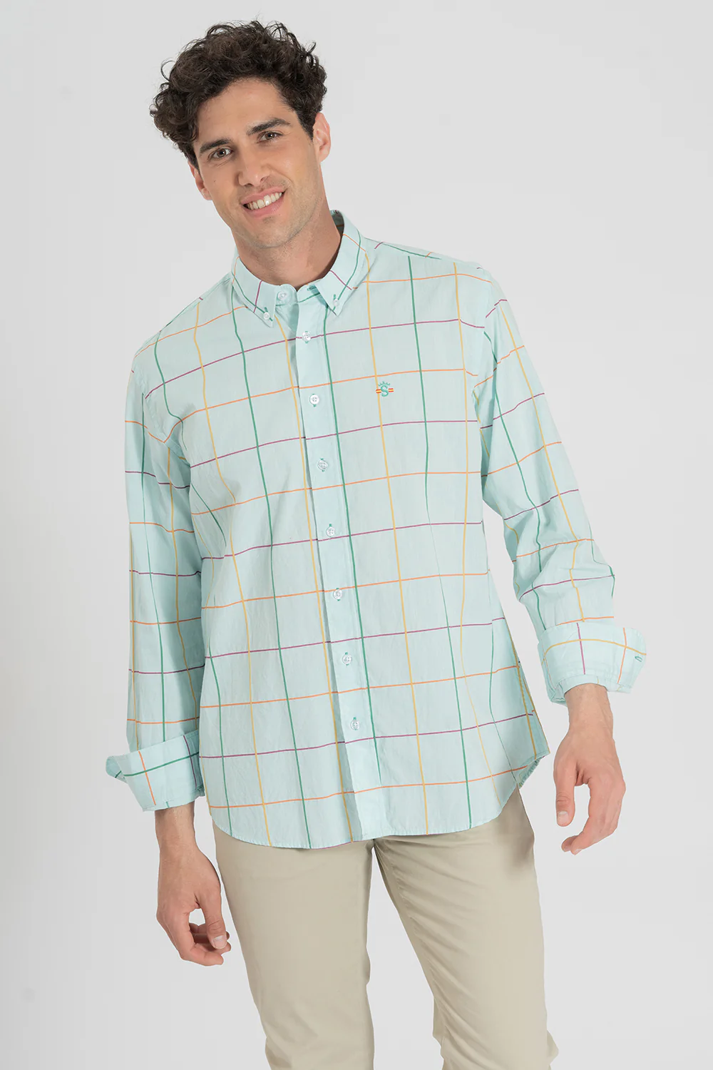 Camisa Cuadros Verde Agua - Image 5