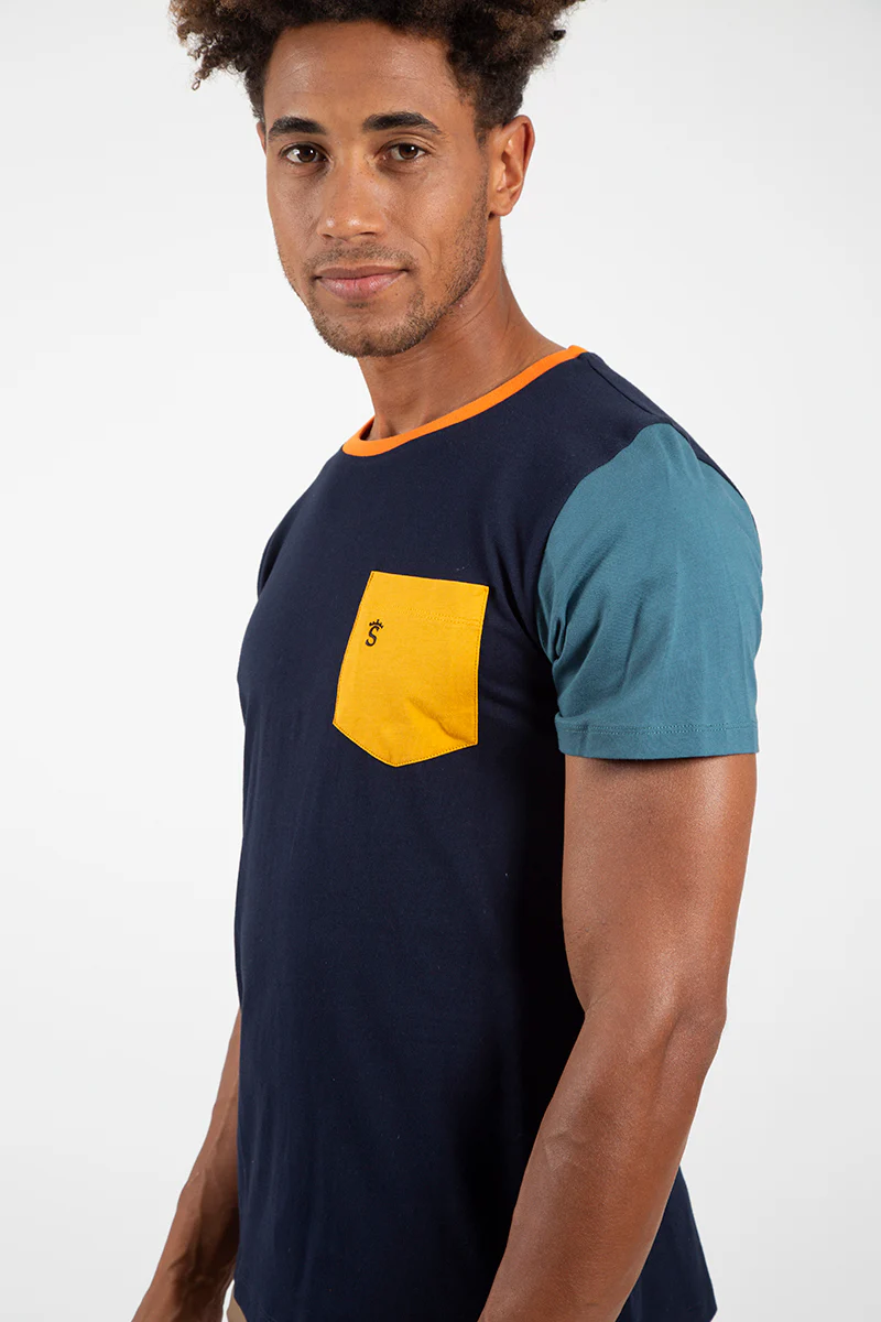 Camiseta combi bolsillo Marino - Image 3