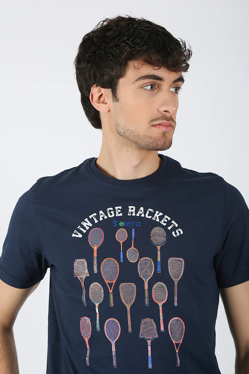 Camiseta Vintage Rackets Marino - Image 4