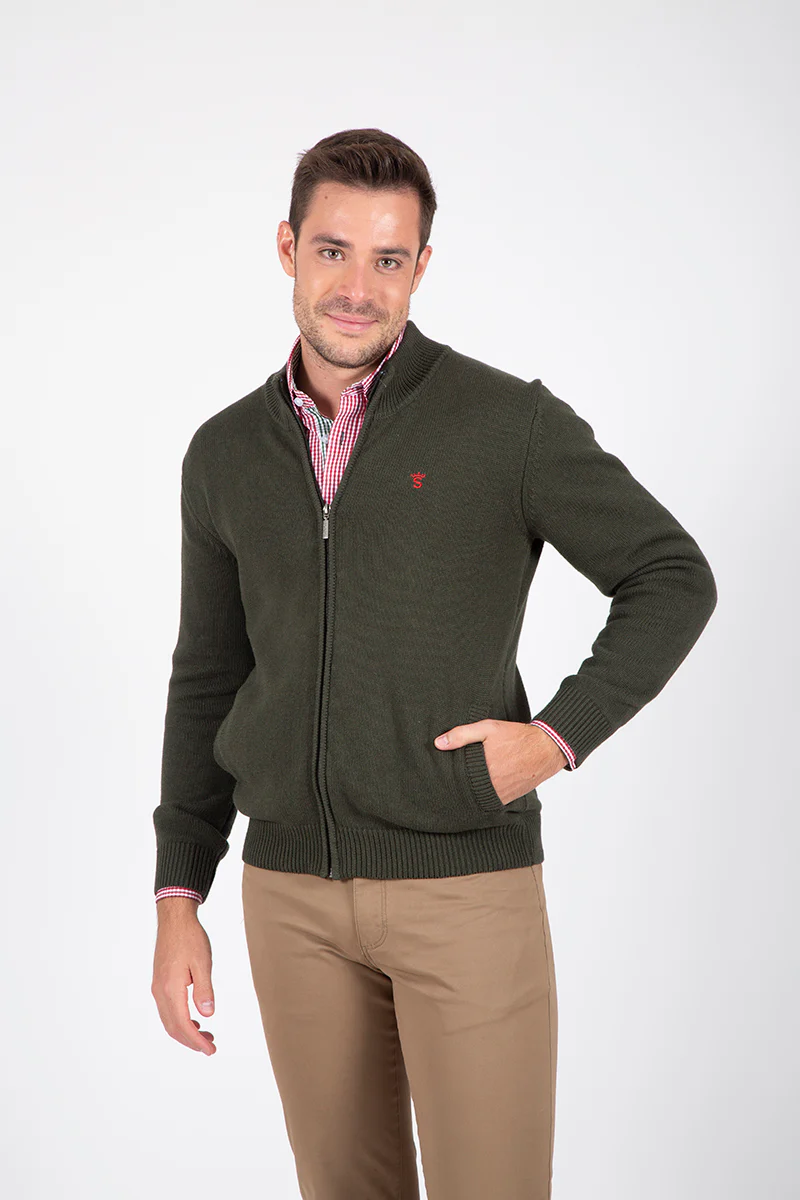 Chaqueta Punto grueso Verde
