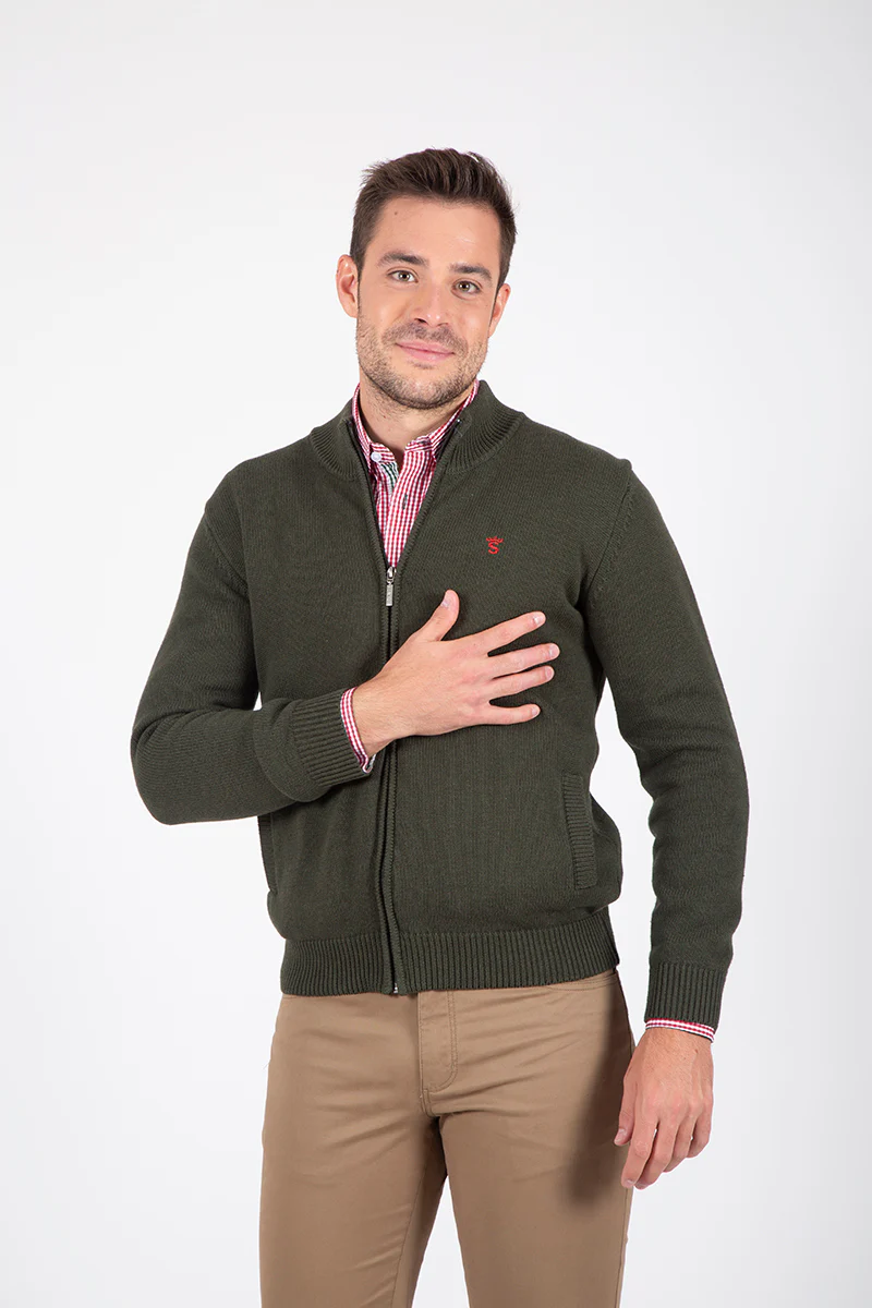 Chaqueta Punto grueso Verde - Image 3