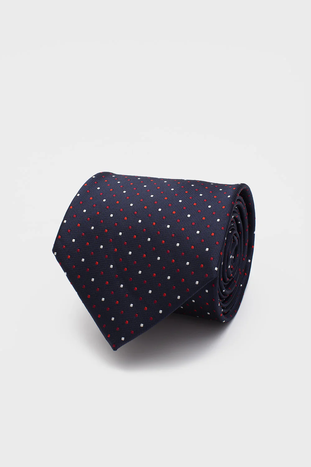 Corbata Marino Punto Rojo