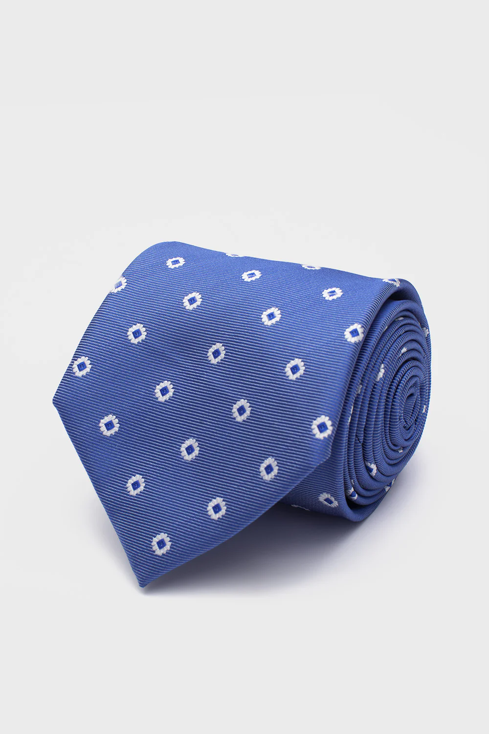 Corbata Flor Azul Y Blanco