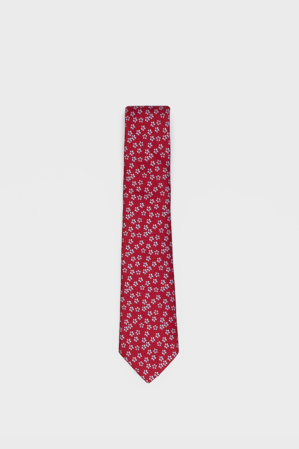 Corbata Roja Flor Blanca - Image 2