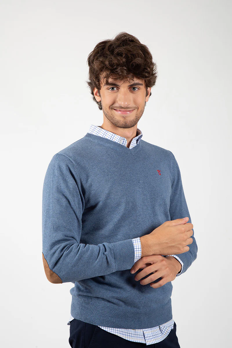 Jersey Cuello Pico Azul - Image 2